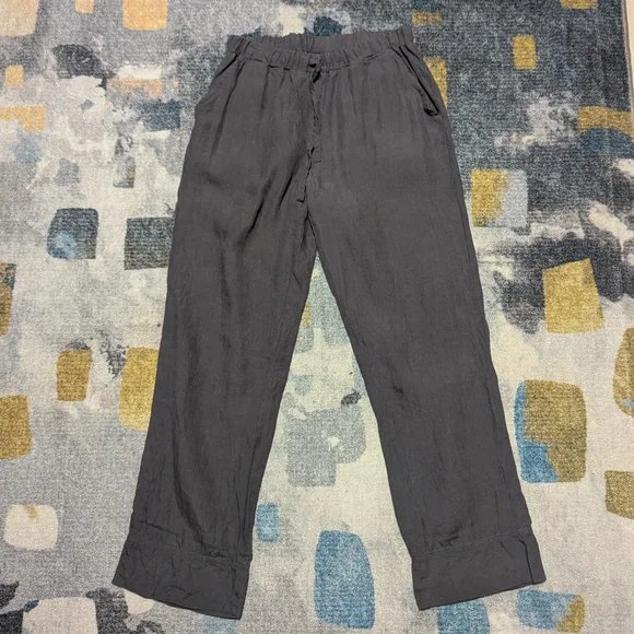 Parachute Dark Grey 100% Linen Lounge Pants Size M - Picture 3 of 7